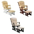 Hanford Deluxe Sleigh Style Glider Rocker and Ottoman Set