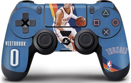 NBA - Oklahoma City Thunder - Russell Westbrook Action Shot - Skin for Sony PlayStation 4 / PS4 DualShock4 Controller