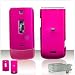 RUBBER FEEL Solid Hot Pink Case Cover for Motorola W385 Protective Cell Phone Hard SNAP-ON