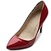 Ollio Women's Shoe Stiletto High Heel Enamel Pointed Toe Pump