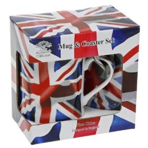 British Union Jack Mug and Coaster Set