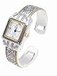 Geneva Platinum Women's Engraved Bangle Watch