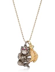 Borgioni Monkey and Banana Charm Necklace