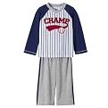 Infant Boys' Just One Year Long-sleve 2pc Champ/Baseball PJ Set - Blue/Grey