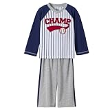 Just One Year Blue/Gray IB LS 2pc Champ/Baseball PJ Set - 18M