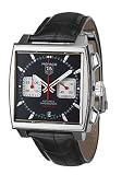 Tag Heuer CAW2114-FC6177 Monaco Chronograph Black Dial Leather Alligator Men's Automatic Chronograph Watch