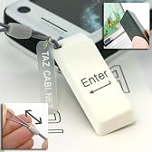 キーボードクリーナー携帯ストラップ(ENTER/ホワイト)
