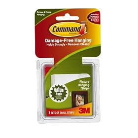 3M Command 17205 Small Picture Hanging Strips, 8-Set