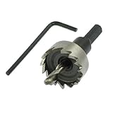 uxcell ホールソー　アイロンホールソー　アイアンカッター　ブラック　シルバートーン　HSS　切削直径25mm　掘削ボーリング