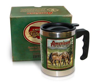 American Expedition Mustang Horse Stainless Steel Coffee Mug