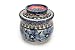 Polish Pottery Blue Art French Butter Dish
