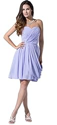 Chiffon Sweetheart Ruched Cocktail Short Evening Dress/Bridesmaid Dress/Wedding Party Dress/Mini Dress 