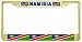 Namibia Namibian Flag Gold Tone Metal License Plate Frame Holder