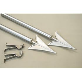 NEW Decorative Curtain Rod #25, 66-120 inch, satin nickel