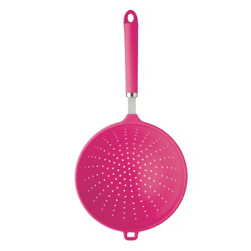 KitchenCraft Colourworks Sieb, Silikon, 19 cm, pink