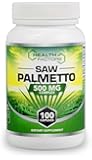 Saw Palmetto for Prostate Support - Berry Powder with Standardized Extract to Help Block DHT and Fight Hair Loss - 500mg Capsules - Herbal Supplement