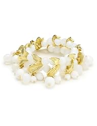 Ben-Amun Jewelry "White Opulence" Gold Plated Opulent White Stone Bracelet