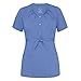 Adar Indulgence Womens Jr. Fit Scoop Neck Pleated Scrub Top