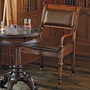 Ansle Leather Game Chair - Frontgate