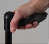 Palm Grip Adjustable Folding Walking Cane - Black - Right Hand