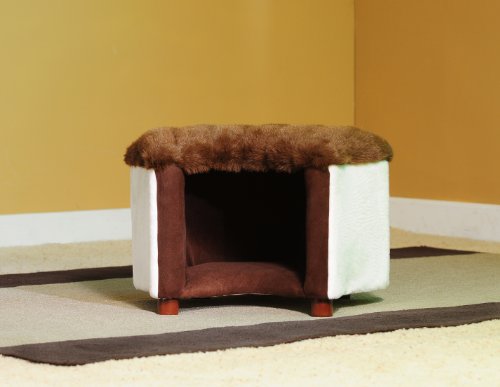 Fantasy Furniture Cat Silhouette Mink Faux Pet Bed