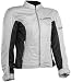Womens Firstgear Contour Mesh Textile Vented Motorcycle Riding Jacket- Silver/ Black