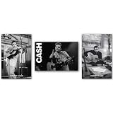 Lot of 3 Johnny Cash Posters (Main in Black, Walk the Line, Middle Finger) Music Posters Prints - 24x36