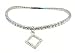 Anklet - A18 - Swarovski (tm) Crystal - Stretch ~ Clear AB with Diamond-Shaped Charm