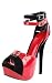 Reseda6 Buckle Front Platform Heels BLACK