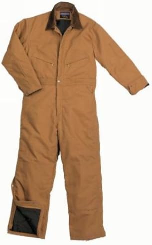 Walls Men's Zero Zone Mid Weight Duck Insulated Waist Zip Coveralls Brown 4X