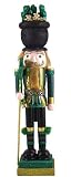 17.5 Handcrafted Wooden Irish Glitter Christmas Nutcracker