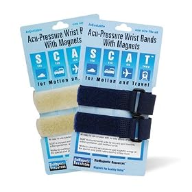 Acupressure SCAT Motion-Aid Wrist Straps W/Magnets in Tan from AME