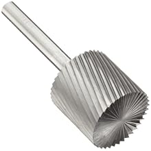 PFERD Cylindrical Carbide Bur, Uncoated (Bright) Finish, Single Cut, End Cut End