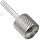PFERD Cylindrical Carbide Bur, Uncoated (Bright) Finish, Single Cut, End Cut End