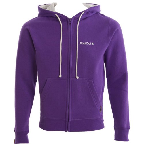Soul Cal Basic Zip Hoody - Purple - Mens - Medium