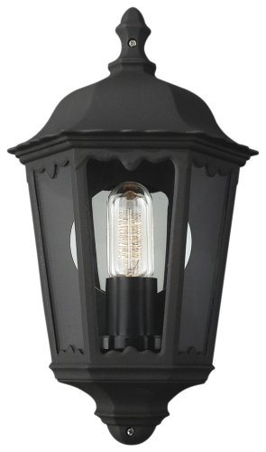 Childrens Toyshop  Outdoor Living : Philips Massive Zagreb Half Wall Lantern - Black