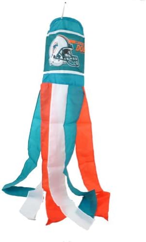 NFL Miami Dolphins Fins Helmet & Name Windsock Team House Accessory Wind DN5090