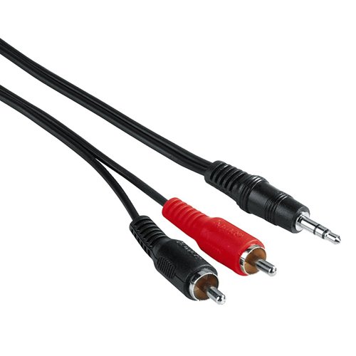 Hama 30455 Connectique Cordon RCA Jack Stéréo Mâle / Mâle -2 m