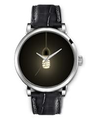SPRAWL Aanalog Fashion Series Silver Ladies Watches of Genuine Black Leather Strap,Unique Wrist Watch for Women Girls Designed with Focus on black spiral background