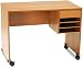 Safco 1910MO Mobile Office Machine Stand/Desk, 35-3/4w x 19-3/4d x 27-1/8h, Medium Oak
