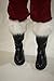Planetsanta Wide Top Santa Claus Boots Black, Large