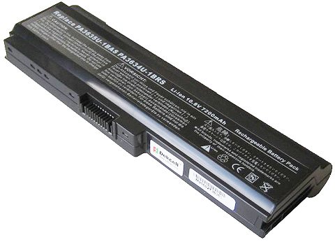Laptop Battery for Toshiba Satellite L310 M300 M305 U400 U405 U405D, Satellite Pro M300 U400, Equium U400, Portege M800 Series, Compatible Part Numbers: PA3634U-1BAS, PA3635U-1BAM, PA3635U-1BRM, PA3636U-1BAL, PA3636U-1BRL, PA3638U-1BAP, PABAS117, PABAS118 (9-Cells, Extended Capacity 7200mAh) On Sale