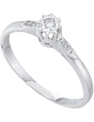 0.06CTW DIAMOND ROUND CENTER BRIDAL RING