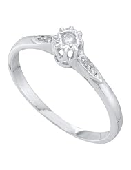 0.06CTW DIAMOND ROUND CENTER BRIDAL RING