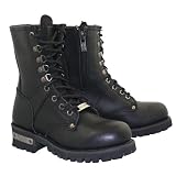 Xelement Women's Vigilant Classic Logger Inside Zipper Motorcycle Boots - 7