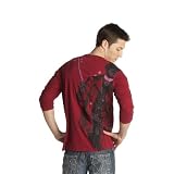 3f Men's L/S crew neck graphic tee - Red