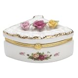 Royal Doulton-Royal Albert Old Country Roses Fan Trinket Box