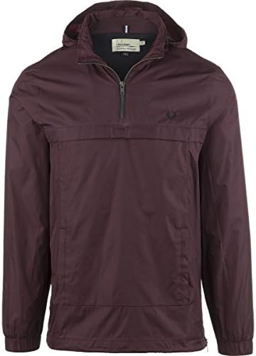 Fred Perry USA Bradley Wiggins Half Zip Cagoul Pullover - Men's Mahogany, XL