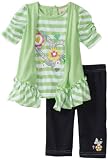 Little Lass Baby-Girls Infant 2 Piece Cozy Stripe Cropped Legging Set