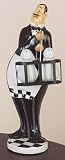Fat Chef Waiter With Salt and Pepper Shaker French